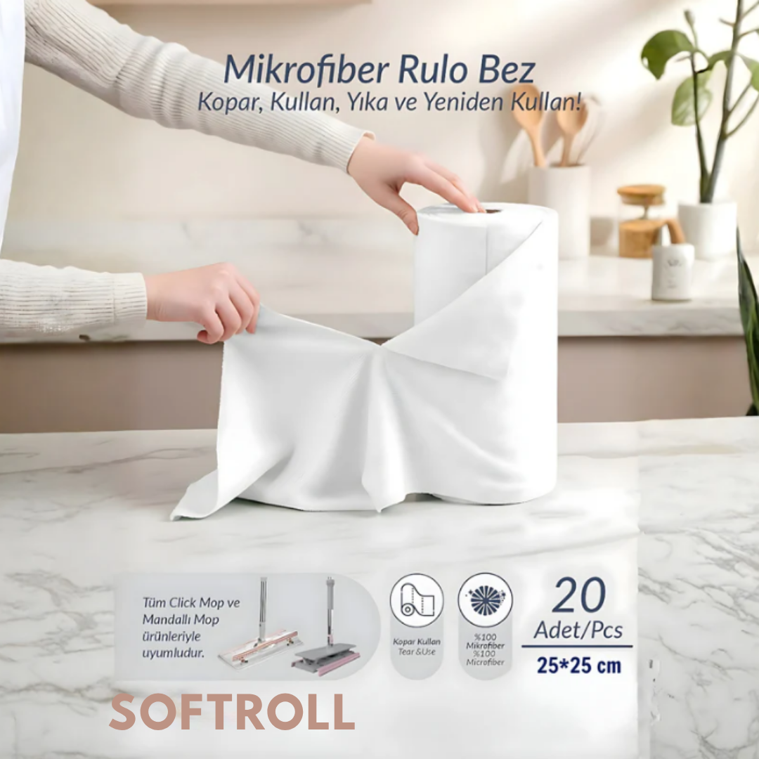 Softroll CleanX™ Mikrofiber Rulo Havlu